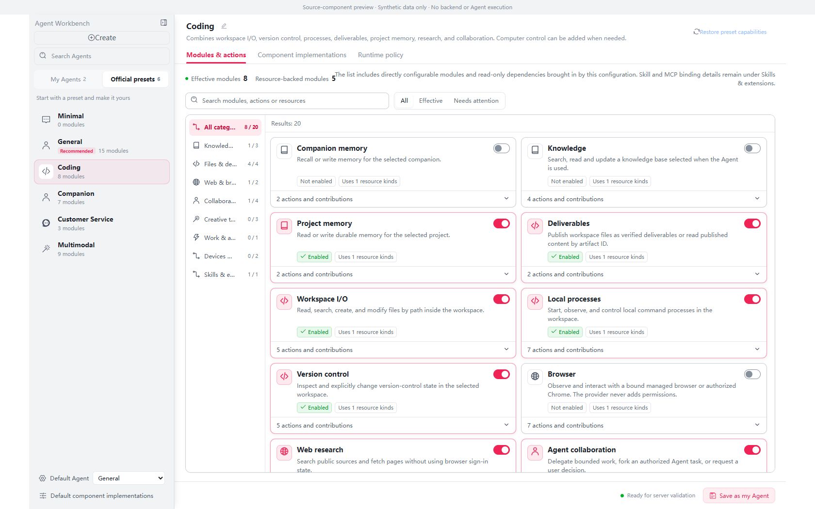 NomiFun visual agent capability workspace
